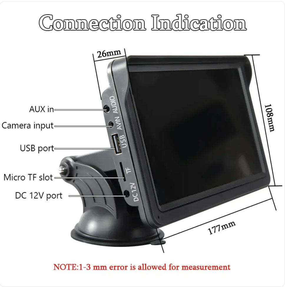 Écran CarPlay sans fil 7 pouces avec support